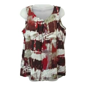 Simply Vera Vera Wang - Tank Top Size Medium Abstract Design Multicolor